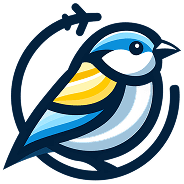 Colorful bird logo with globe design