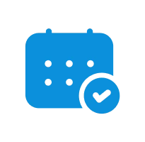 Calendar icon with checkmark